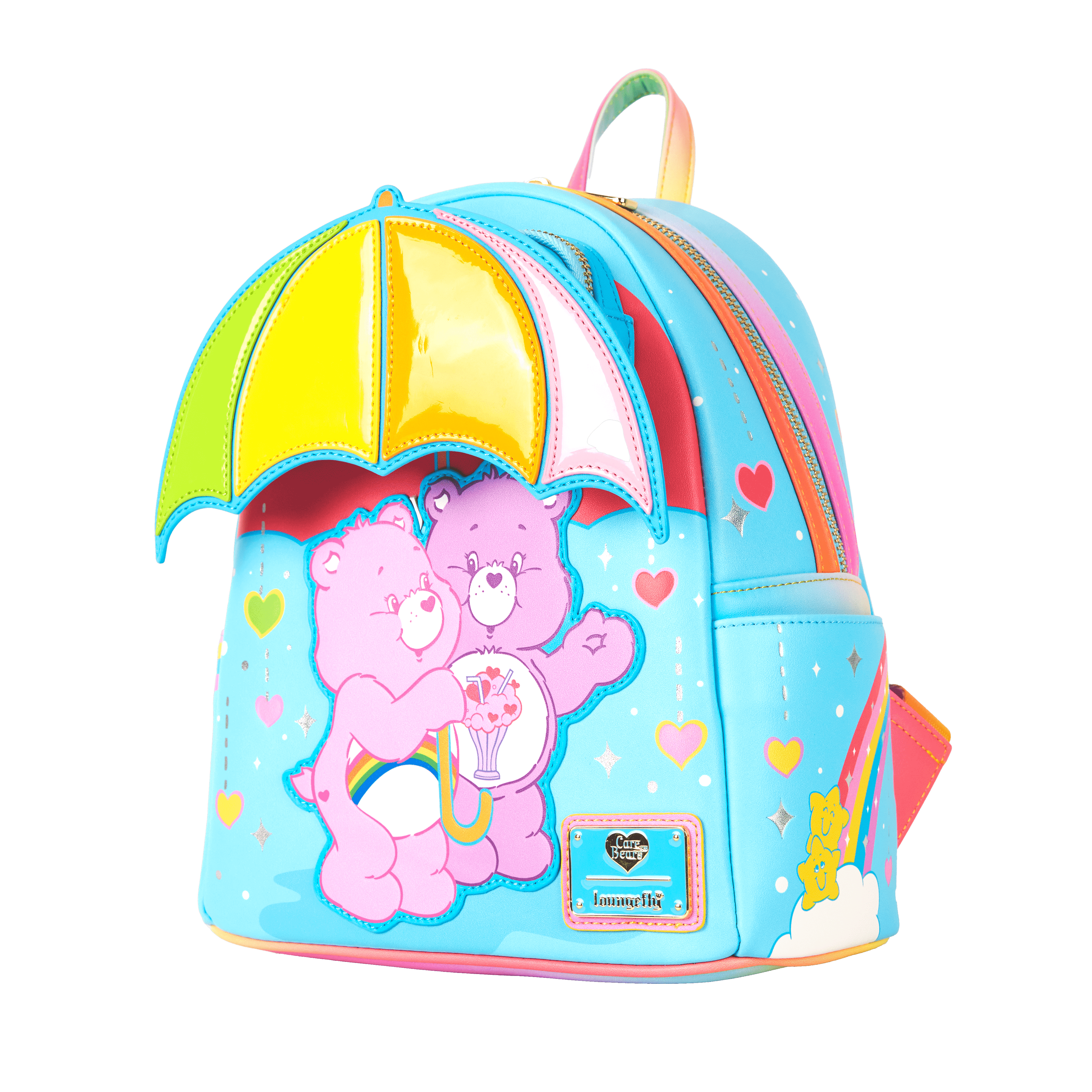 Care Bears Cheer Bear & Share Bear Rainbow Umbrella Mini Backpack - Image 3