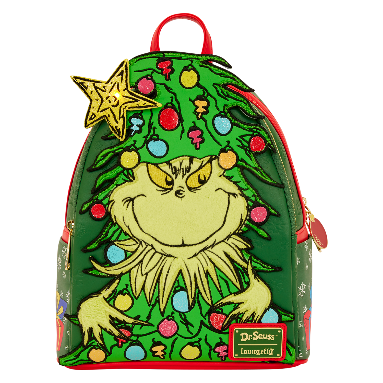 Dr. Seuss How the Grinch Stole Christmas! Tree Light Up Plush Mini Backpack - Image 4