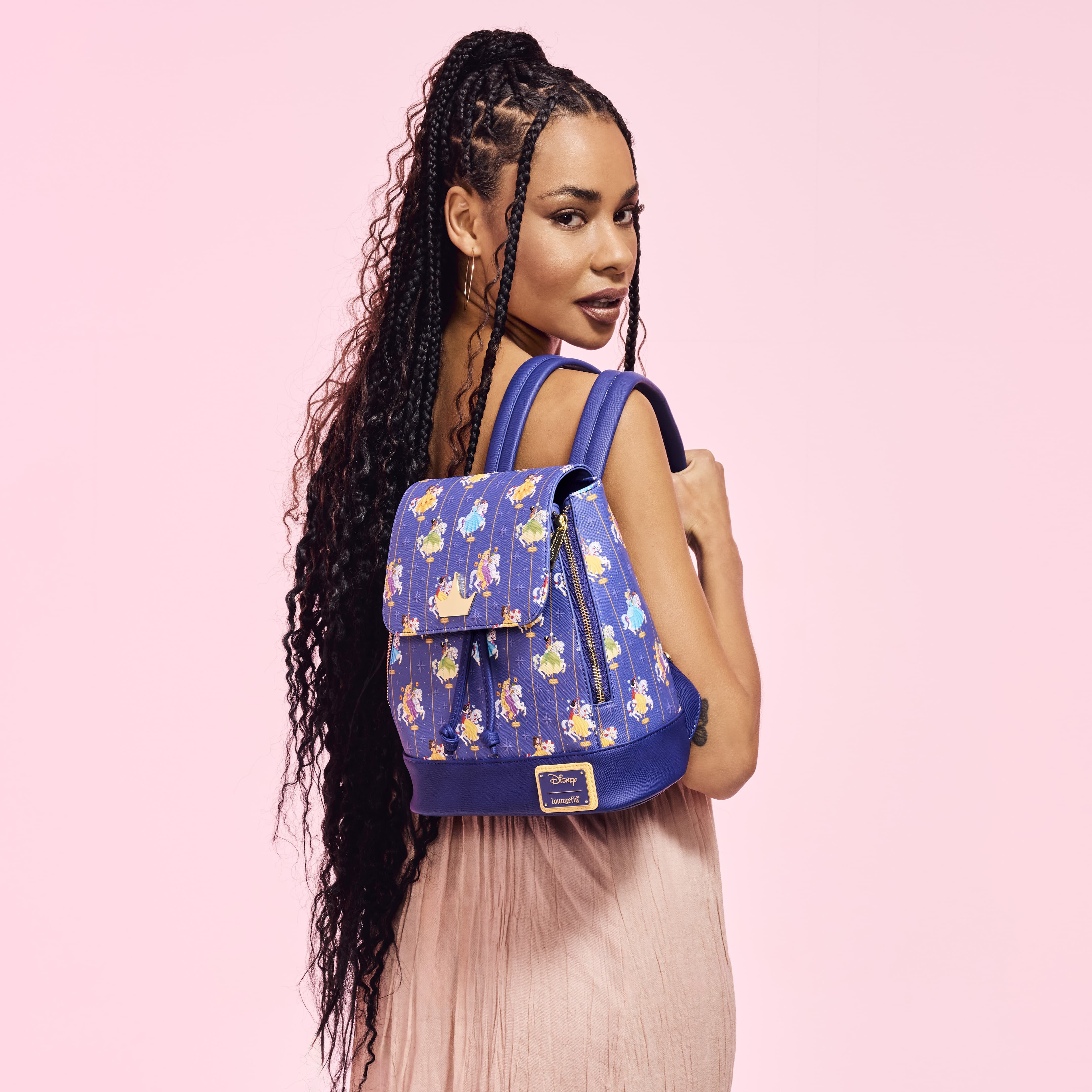 Disney Princess Carousel All-Over Print Drawstring Mini Backpack - Image 2