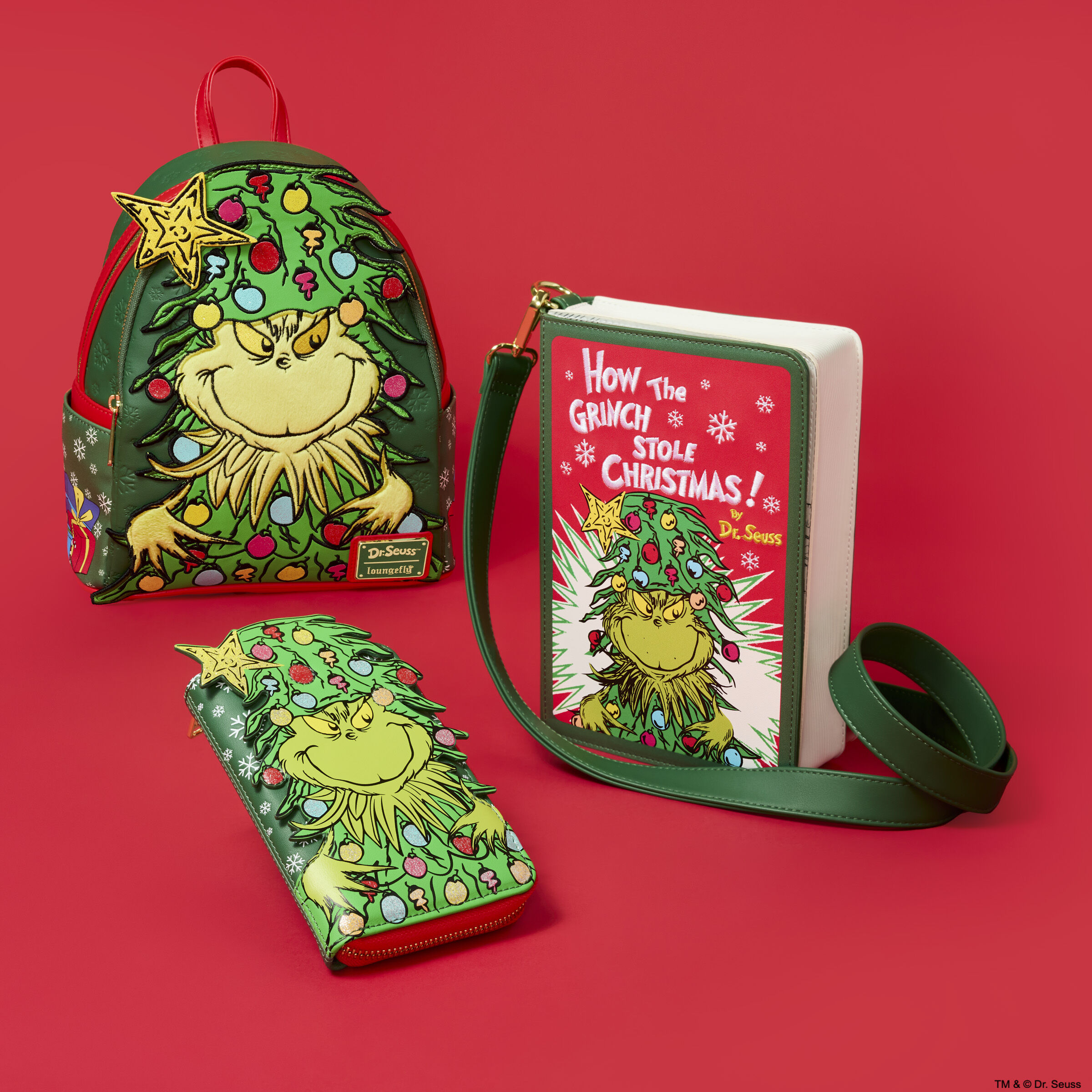 Dr. Seuss How the Grinch Stole Christmas! Tree Light Up Plush Mini Backpack - Image 3