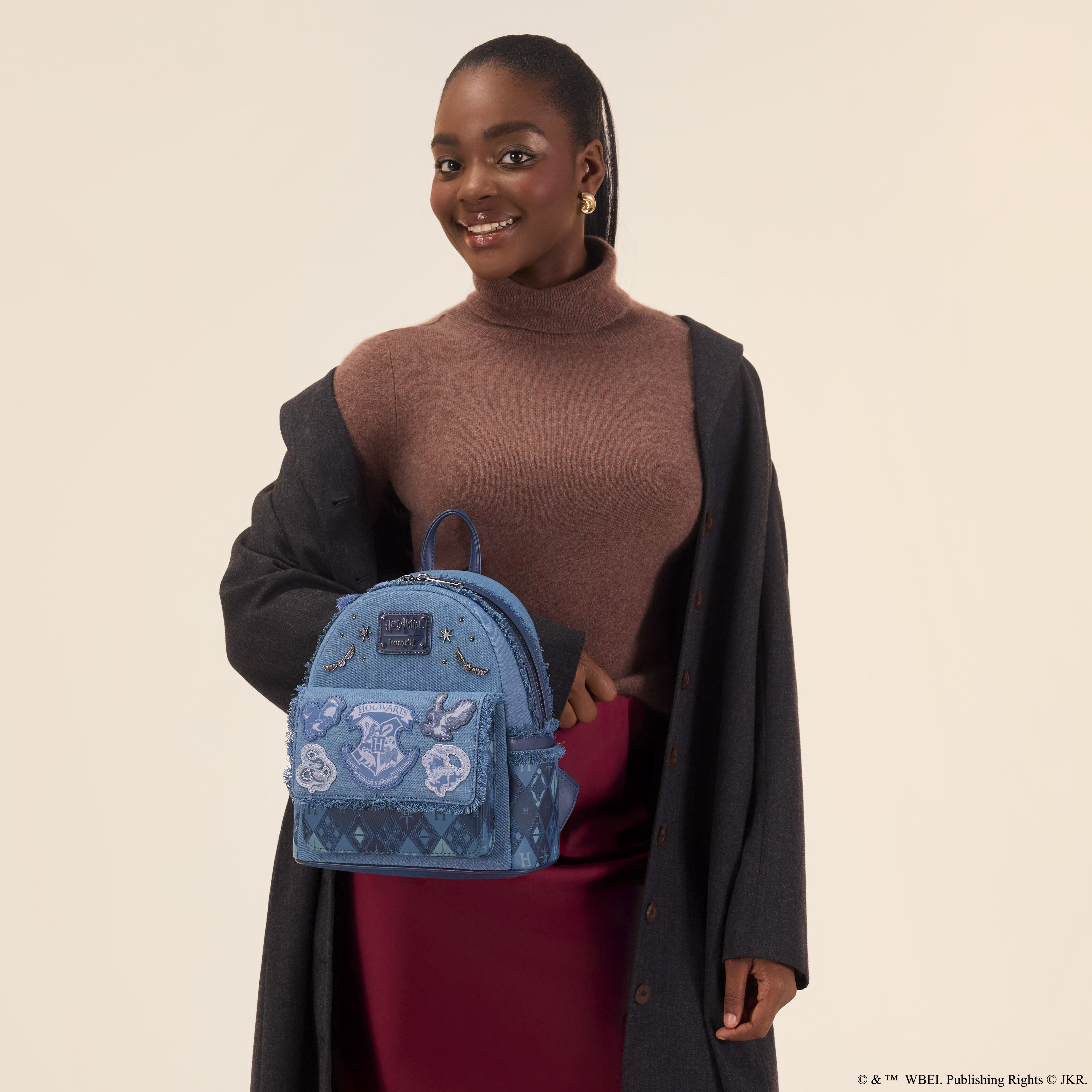 Harry Potter Hogwarts Denim Mini Backpack - Image 3