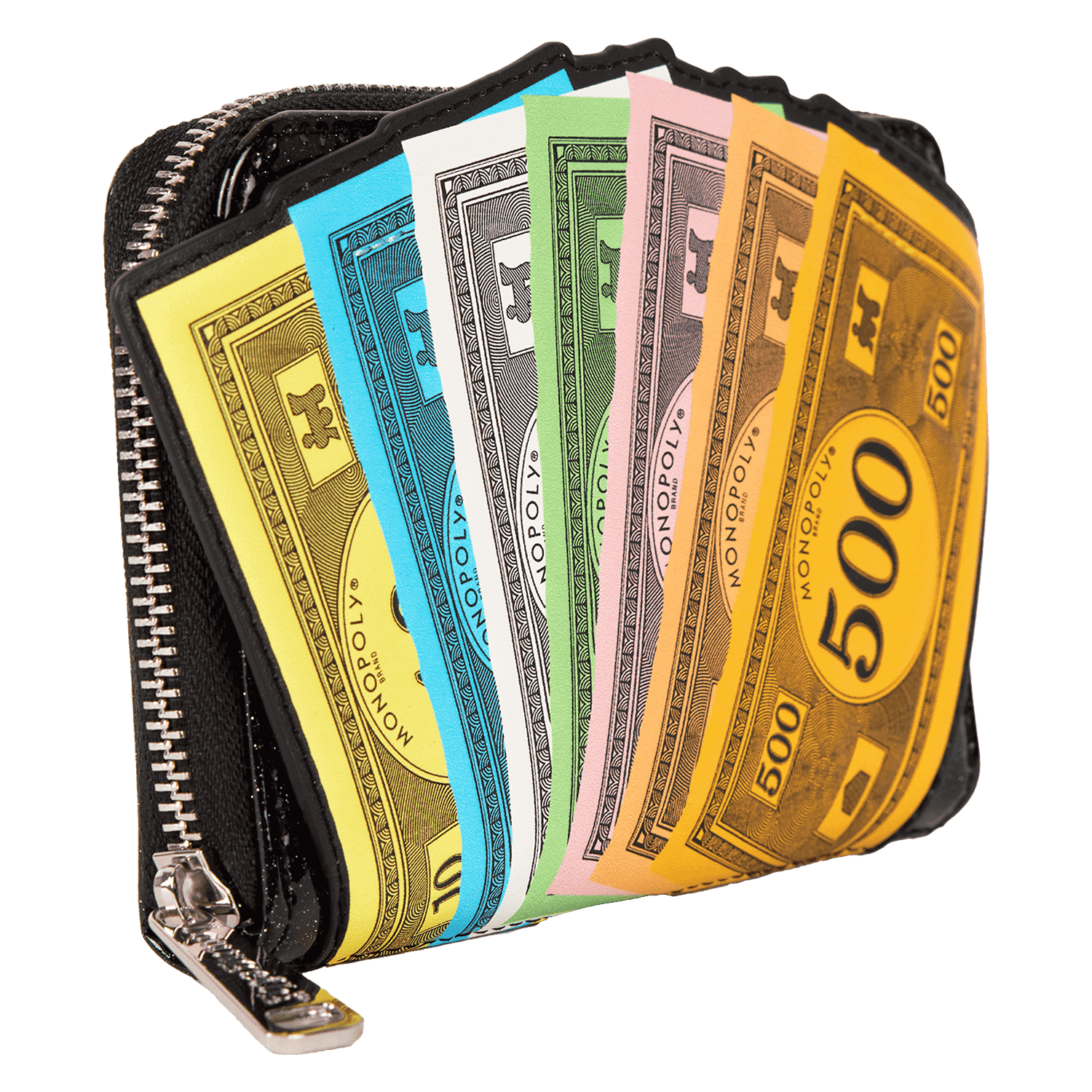 Monopoly 90th Anniversary Money Glitter Zip Around Wallet - Image 3