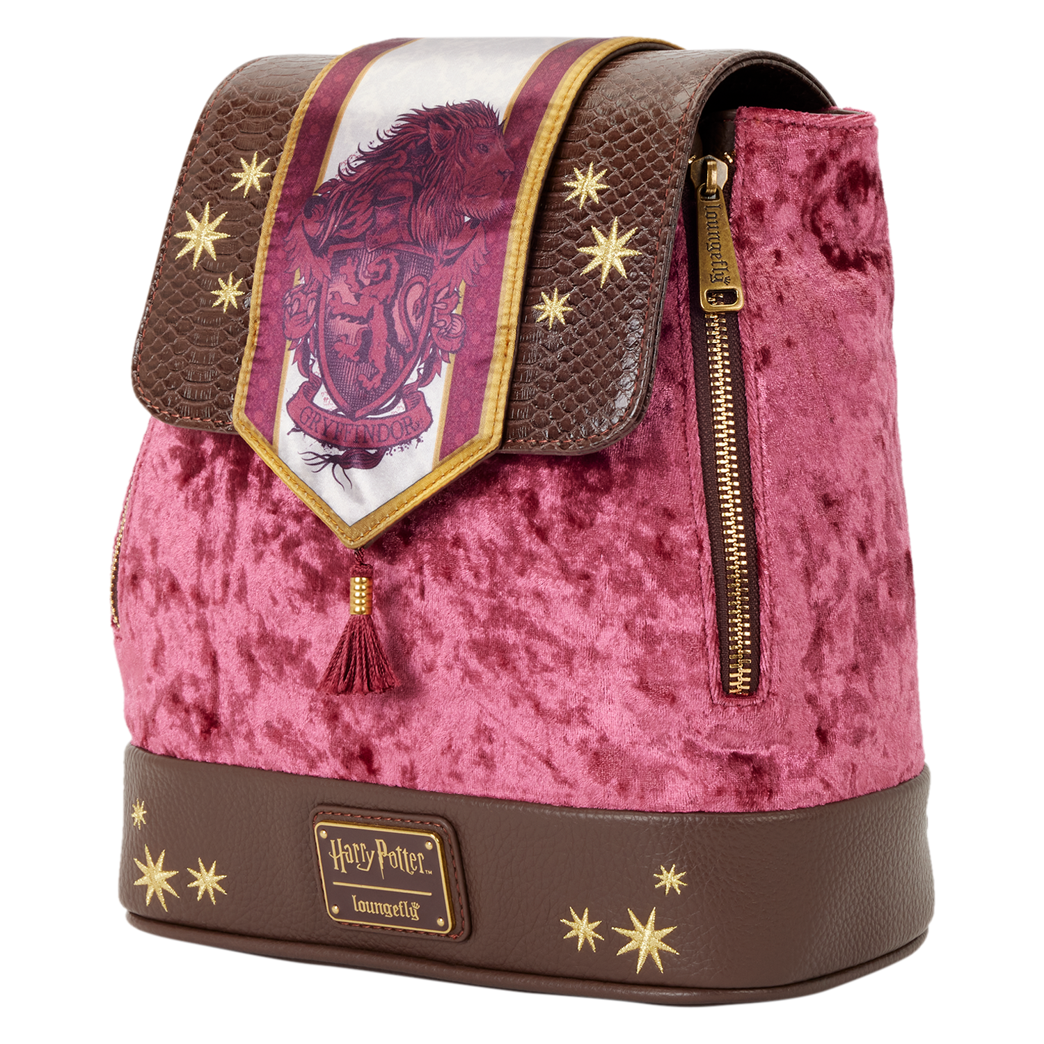 Exclusive Harry Potter Gryffindor Banner Velvet Mini Backpack - Image 4