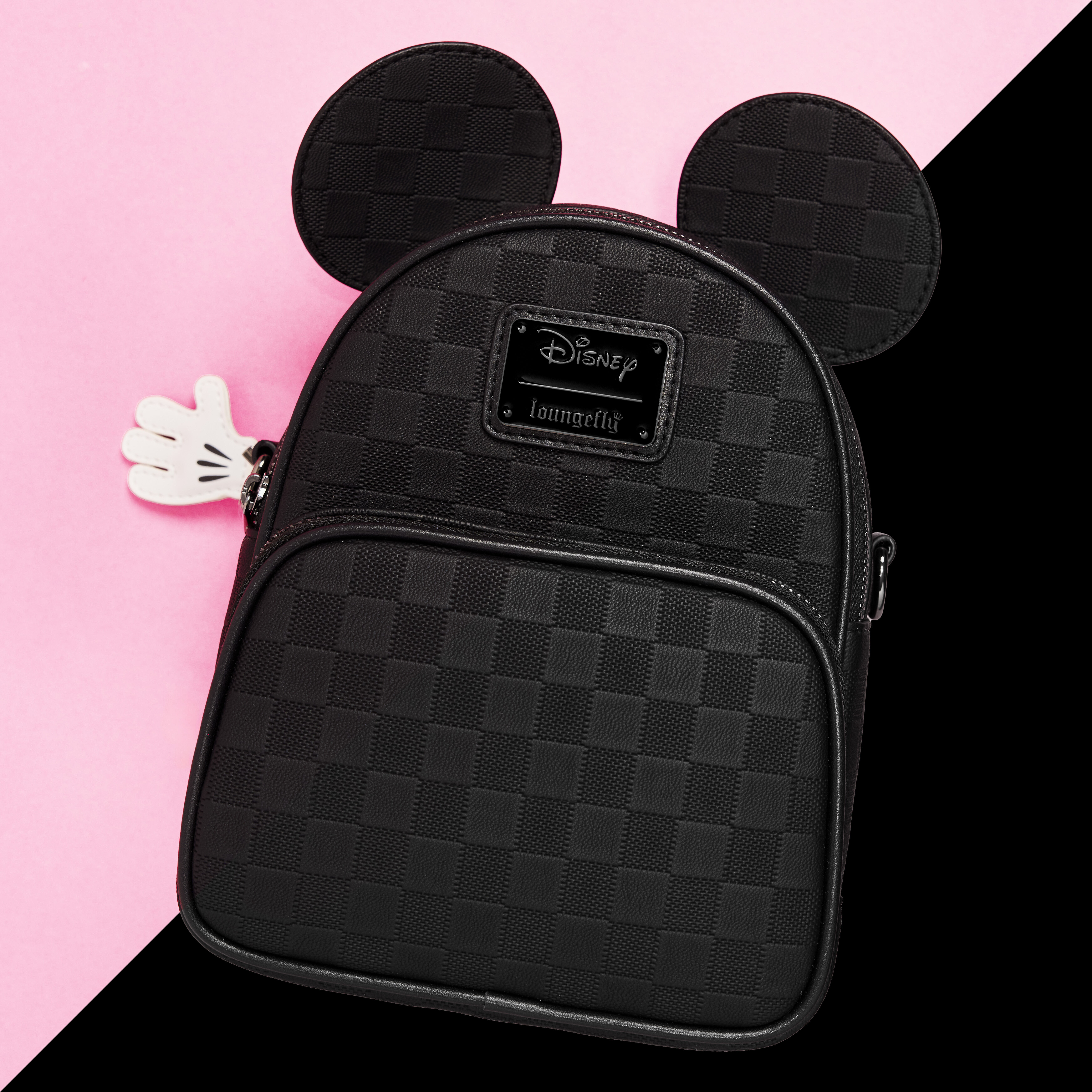 Mickey Mouse Checkered Texture Convertible Mini Backpack & Crossbody Bag - Image 2