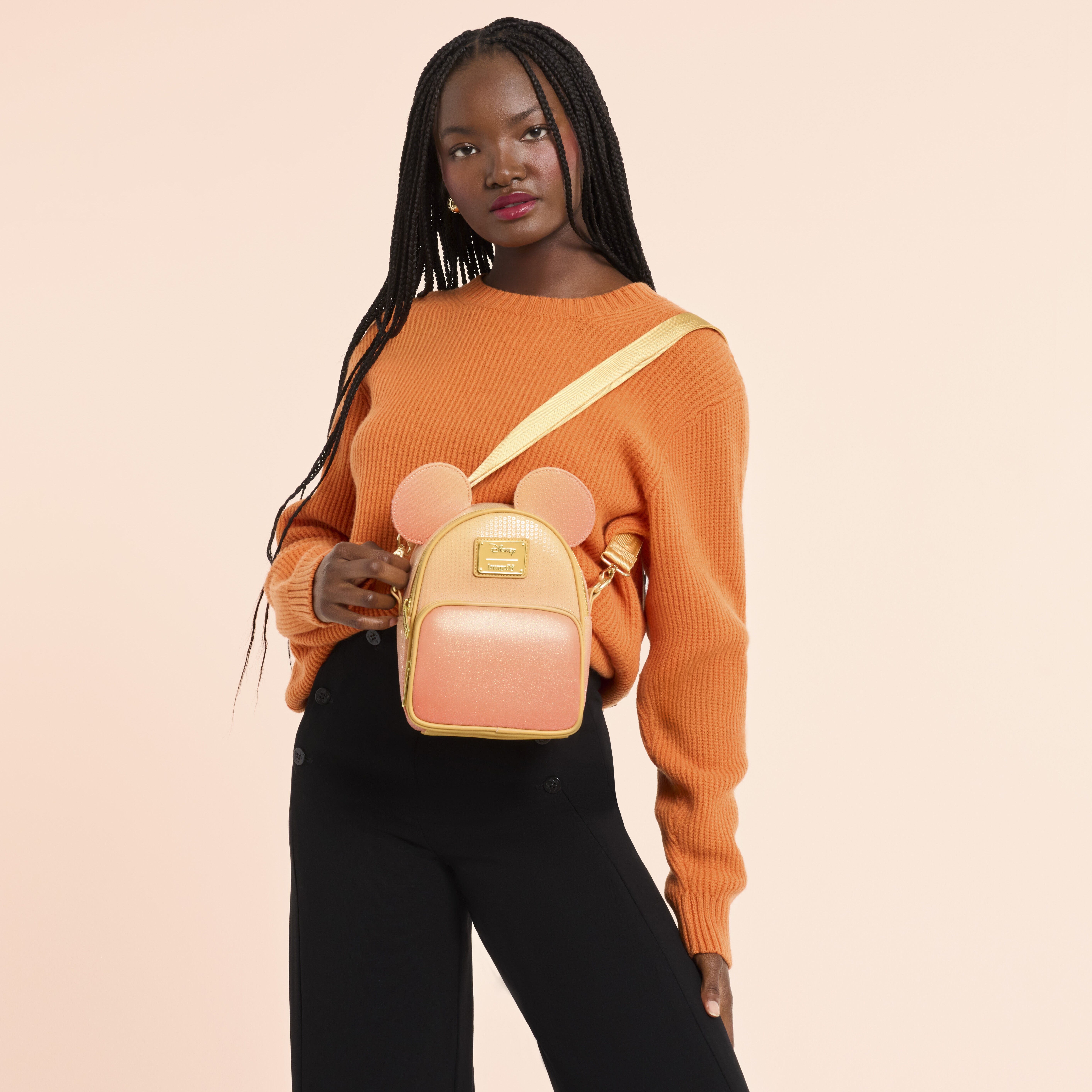 Mickey Mouse Glitter Sequin Convertible Mini Backpack & Crossbody Bag - Image 2