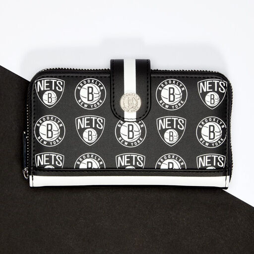 NBA Brooklyn Nets Logo Zip Around Wallet - Image 2