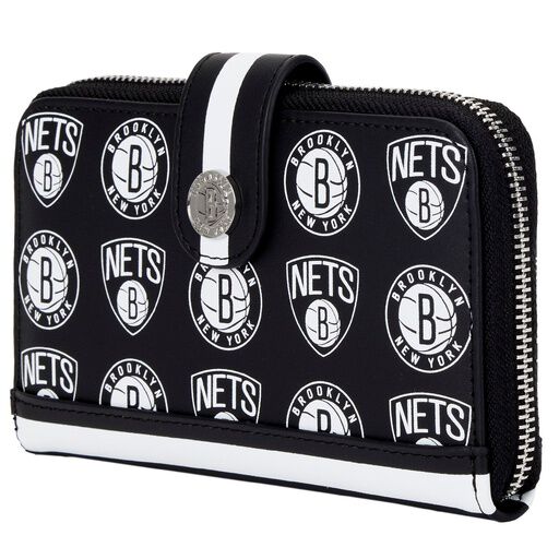 NBA Brooklyn Nets Logo Zip Around Wallet - Image 3
