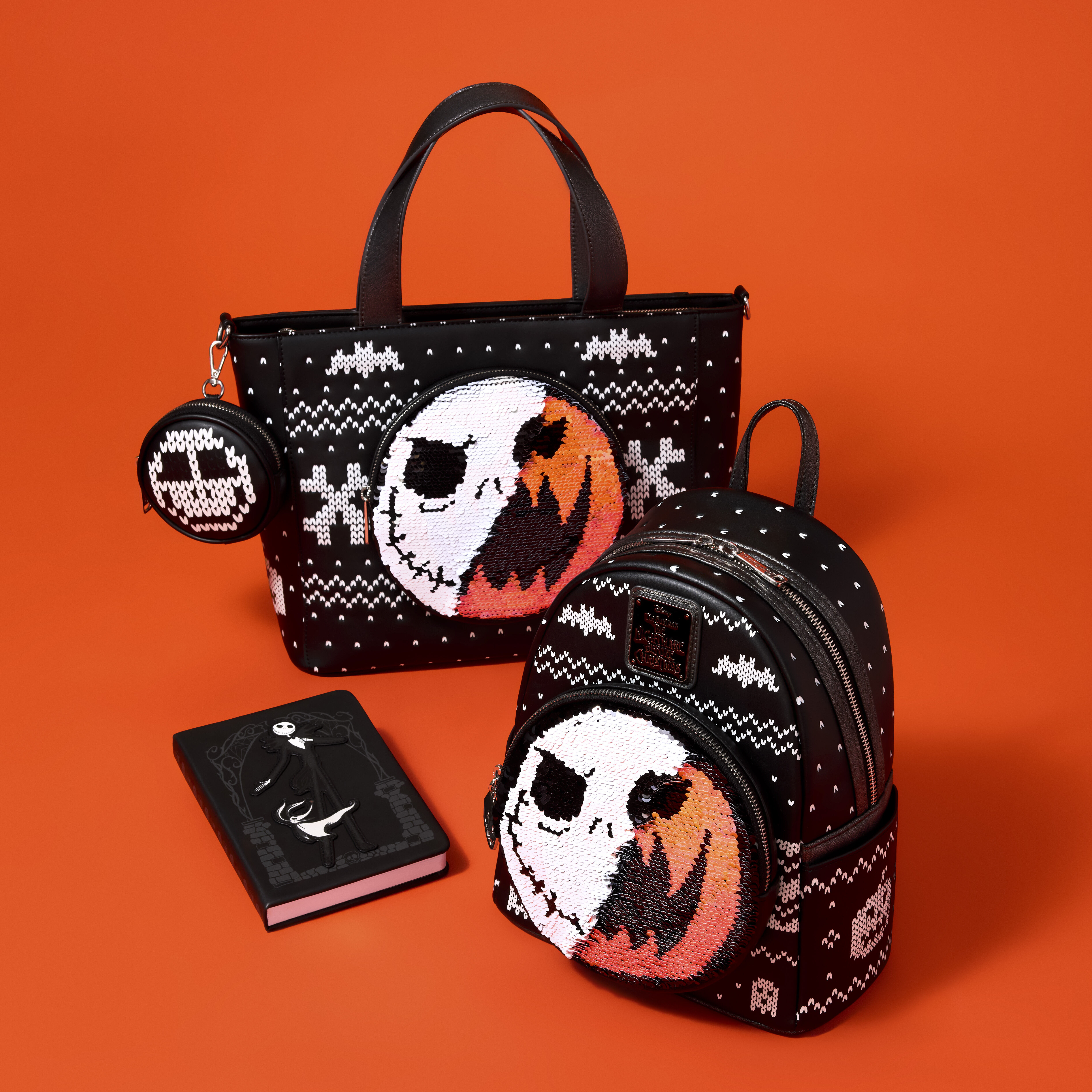 The Nightmare Before Christmas Jack Skellington Reversible Sequins Mini Backpack - Image 5