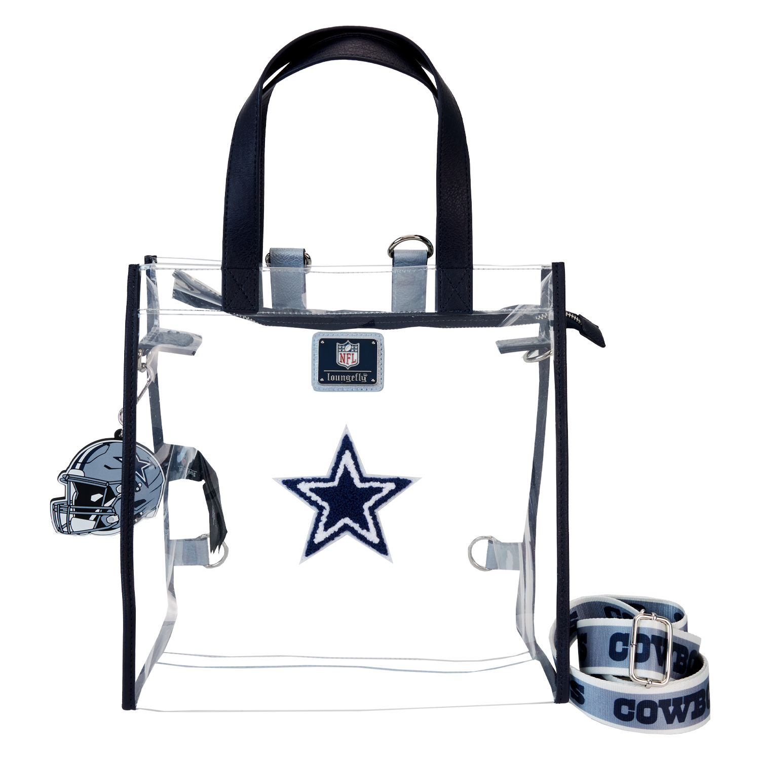 NFL Dallas Cowboys Clear Convertible Backpack & Tote Crossbody Stadium Bag