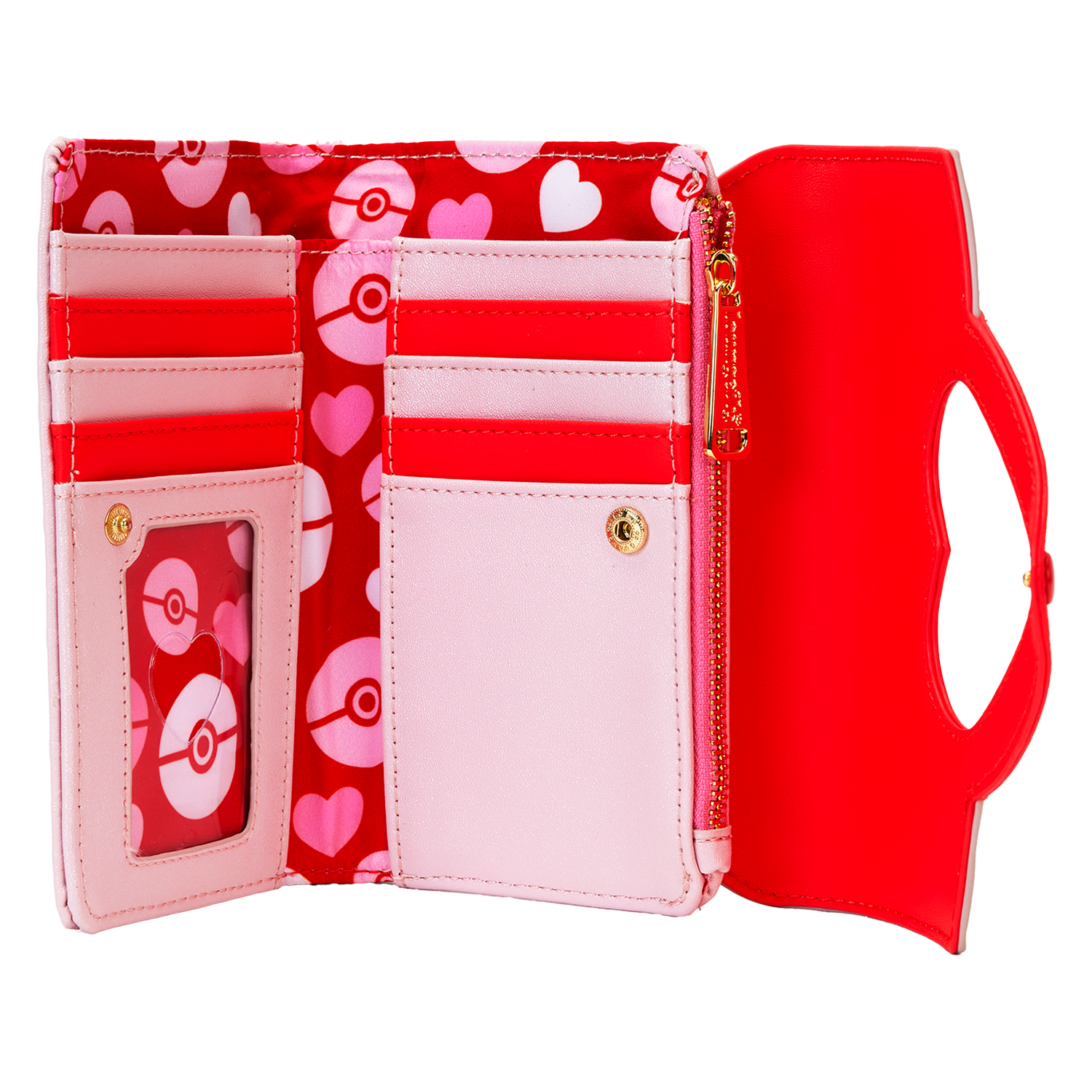 Pokémon Exclusive I Choose You Hearts Flap Zip Around Wallet - Image 6