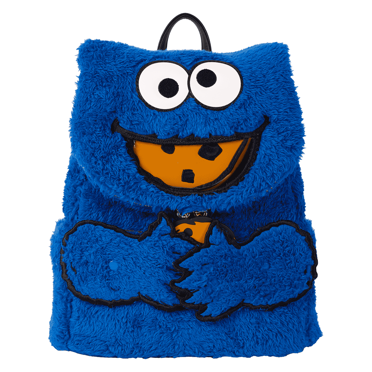 Sesame Street Cookie Monster Plush Cosplay Mini Backpack With Coin Bag - Image 4