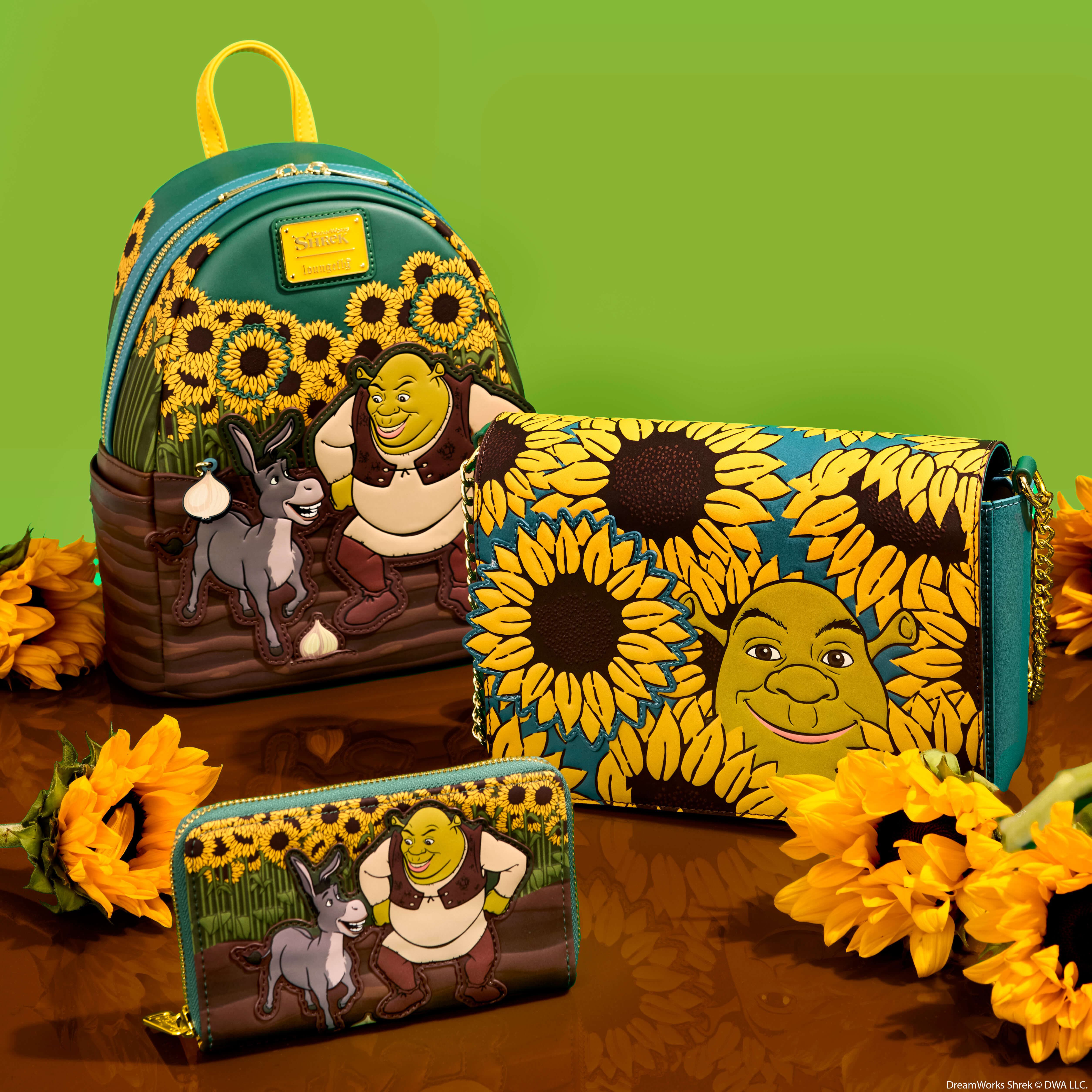 Shrek & Donkey Sunflower Field Crossbody Bag - Image 3