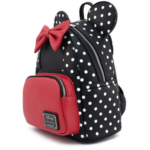Disney Minnie Mouse Black & White Polka Dot Cosplay Mini Backpack - Image 2