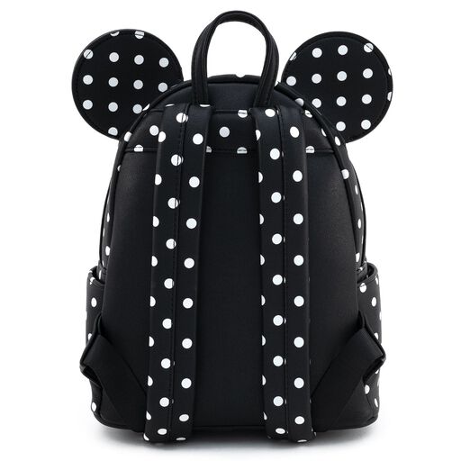 Disney Minnie Mouse Black & White Polka Dot Cosplay Mini Backpack - Image 7