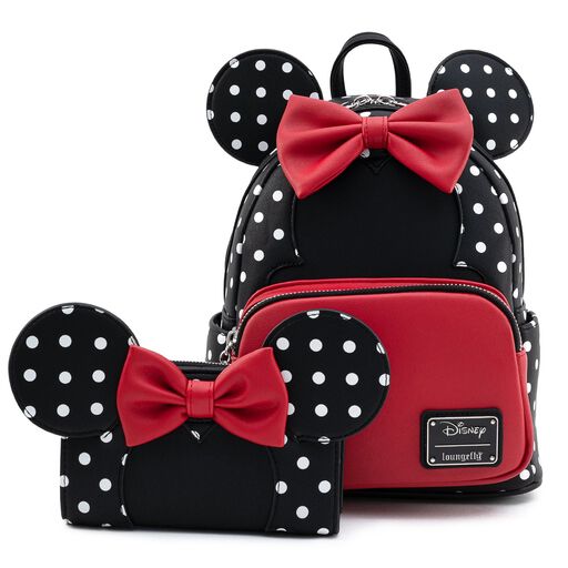 Disney Minnie Mouse Black & White Polka Dot Cosplay Mini Backpack - Image 8