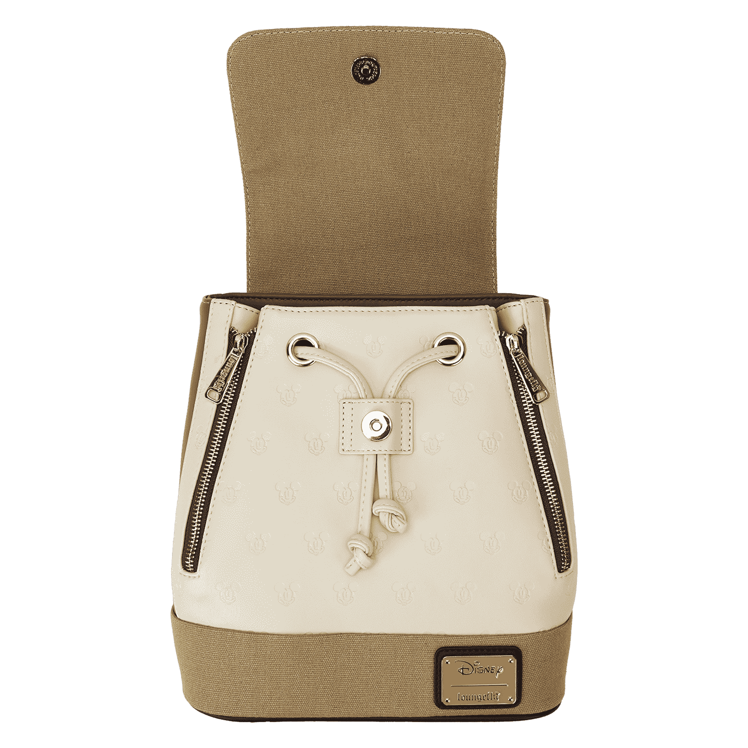 Mickey & Friends Canvas All-Over Print Drawstring Bucket Mini Backpack - Image 6