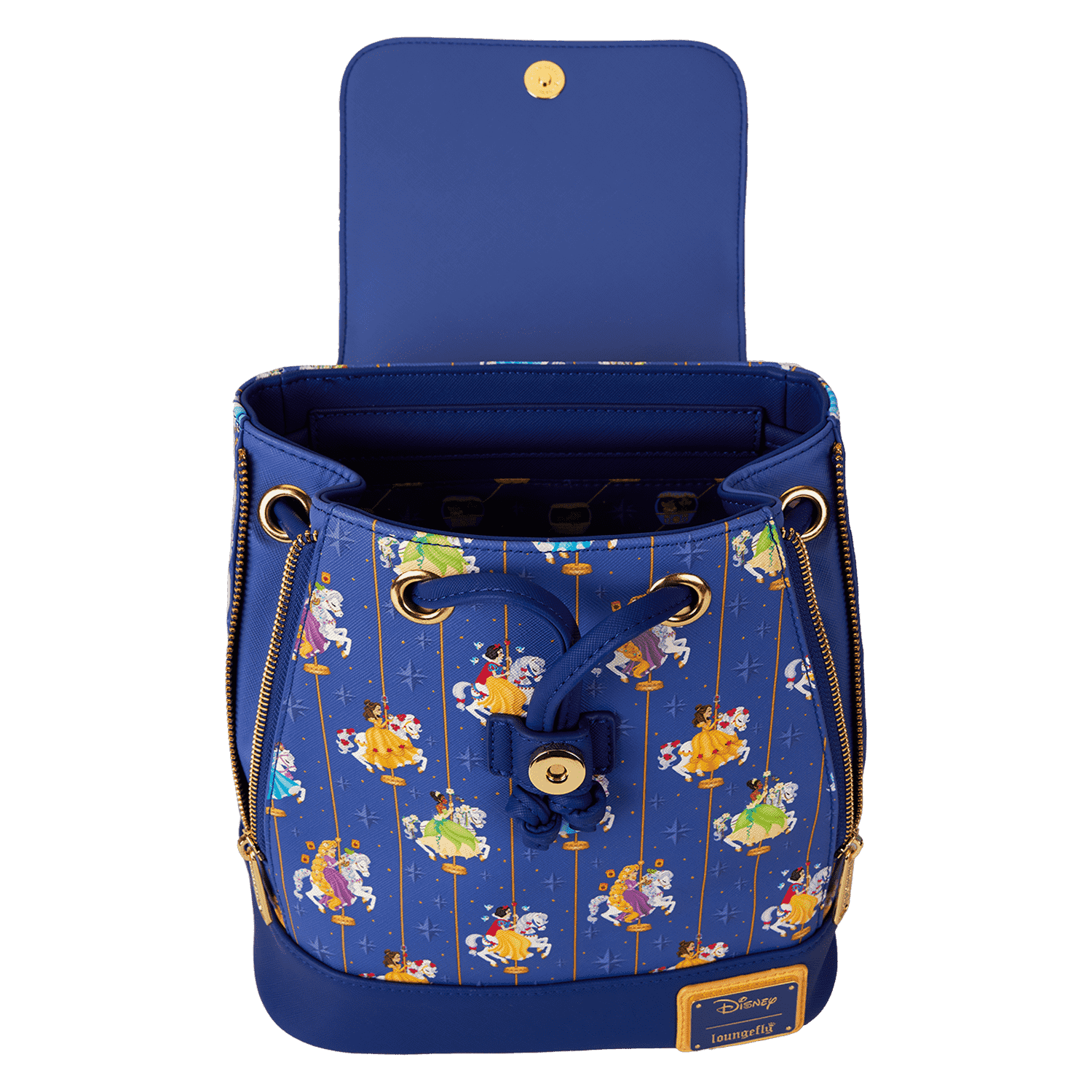 Disney Princess Carousel All-Over Print Drawstring Mini Backpack - Image 7