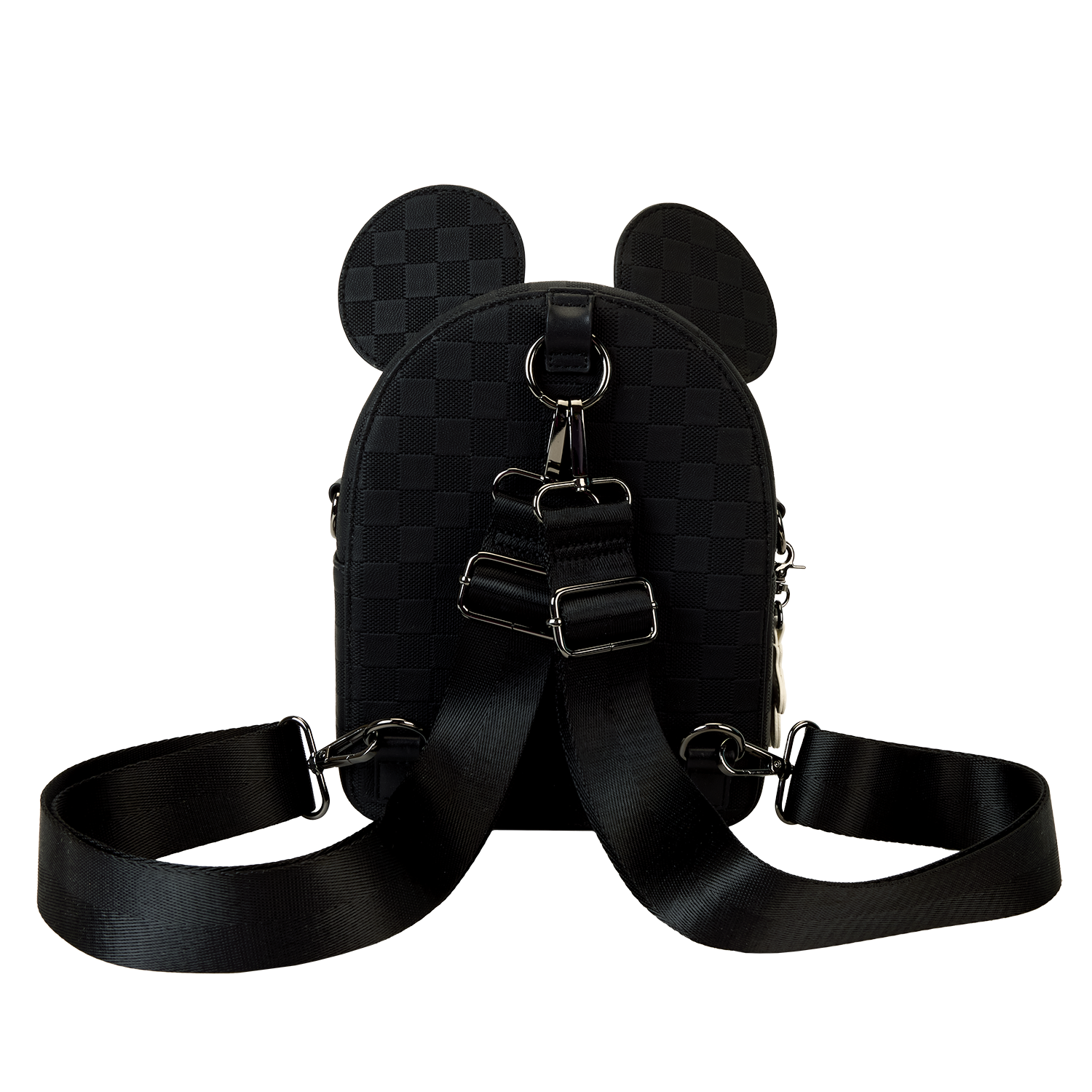 Mickey Mouse Checkered Texture Convertible Mini Backpack & Crossbody Bag - Image 5