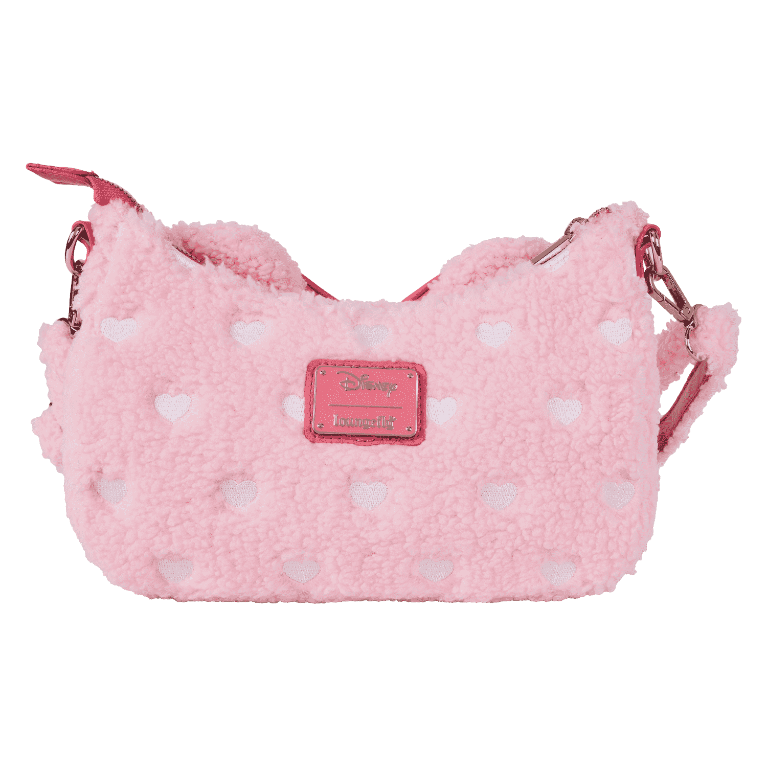 Minnie Mouse Exclusive Hearts Strawberry Scented Sherpa Crossbody Bag - Image 5