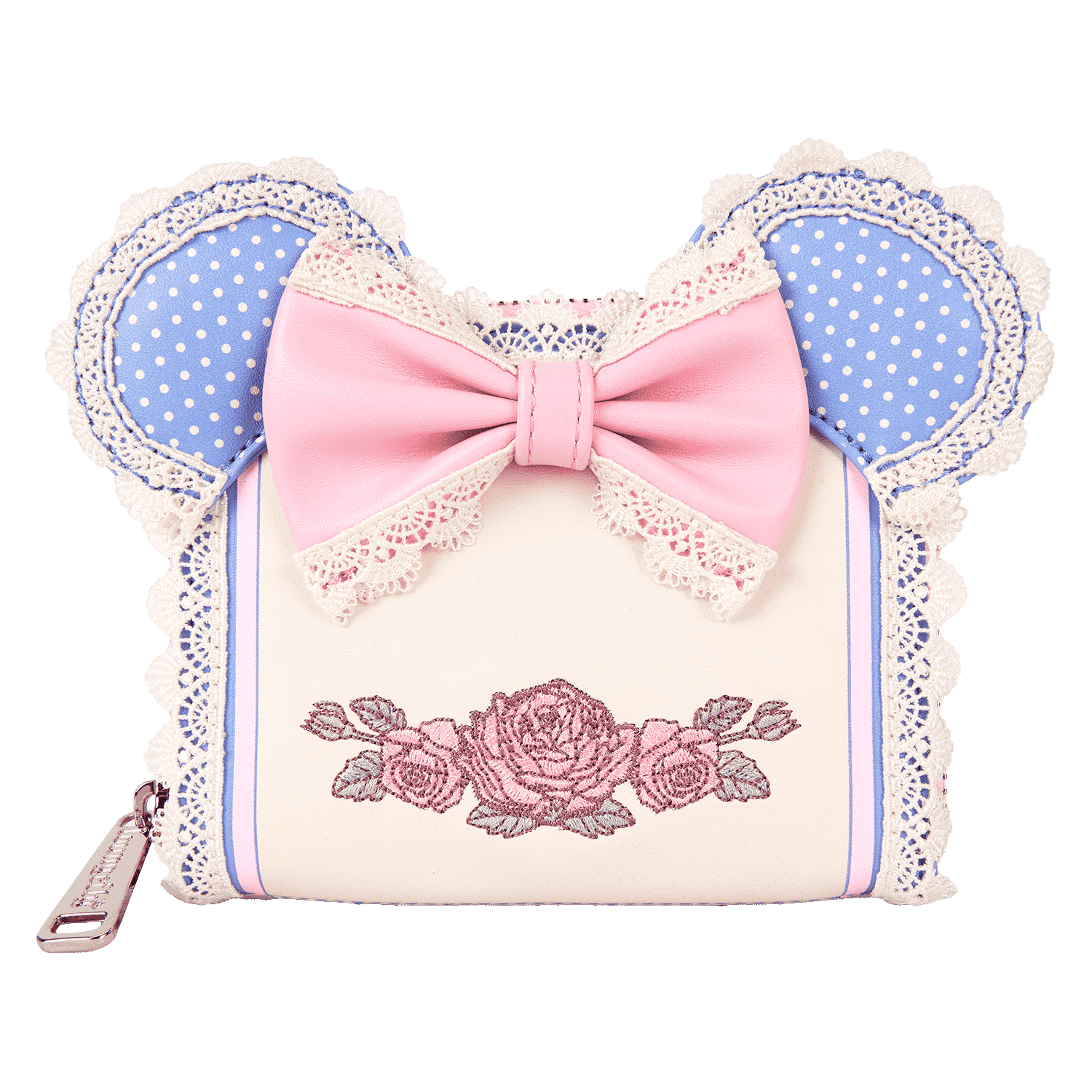 Minnie Mouse Floral and Lace Zip Around Wallet