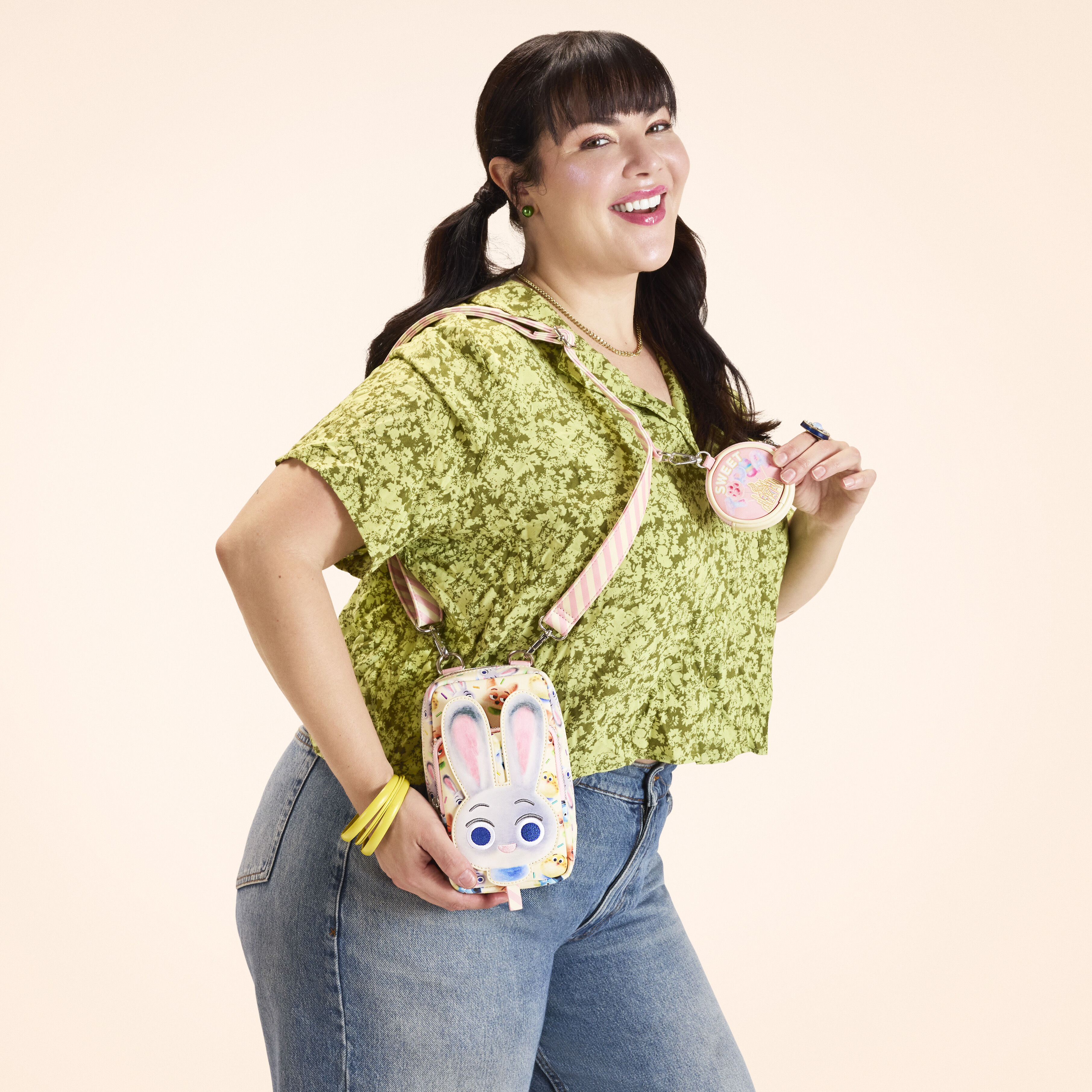 Zootopia 2 Judy Hopps Cotton Candy Cosplay Cell Phone Crossbody Bag with Coin Bag - Image 2